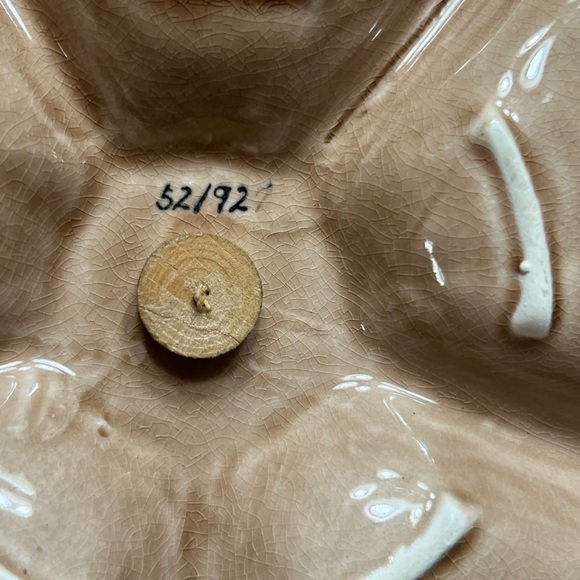 Japanese Hors d'oeuvre Ceramic Veggie Divided Serving Platter Mushroom - Picture 6 of 9